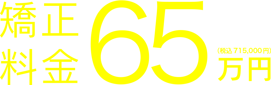 矯正料金 65万円（税込715,000円）